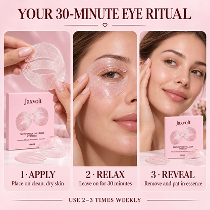 🎁 BUY 1 GET 1 FREE✨ Jaxvolt 3-Piece Deep Peptide Collagen Eye Mask – Smooth, Firm & Refresh Tired Eyes