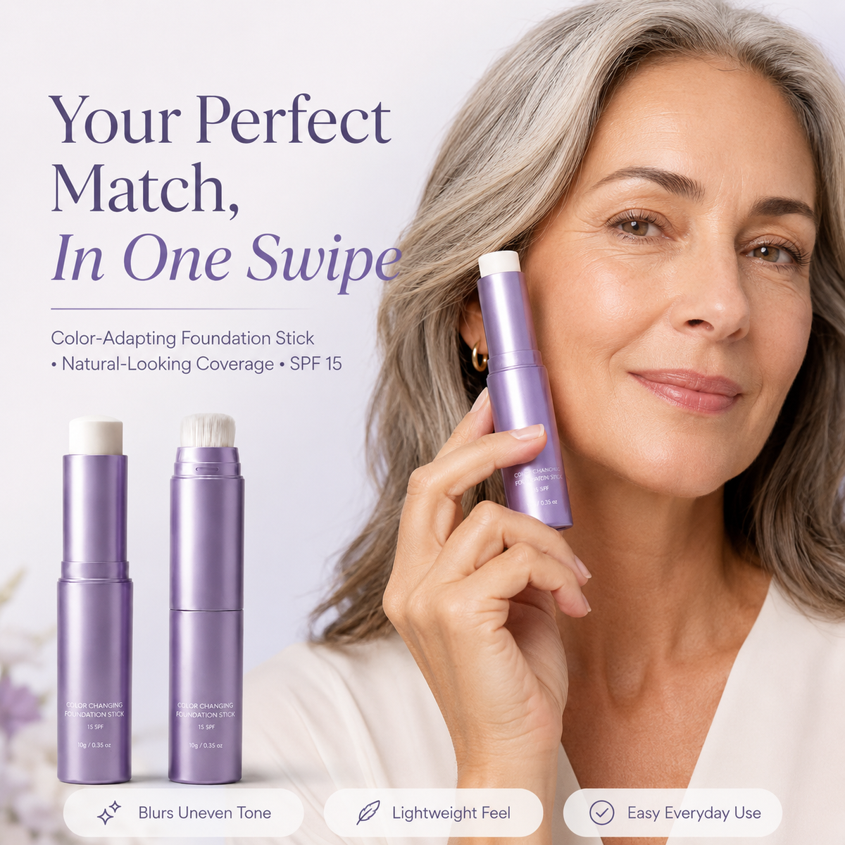 🔥Last Day - Buy 1 Get 1 Free🔥2-in-1  Changing Foundation Stick - The stick that makes mature skin glow again