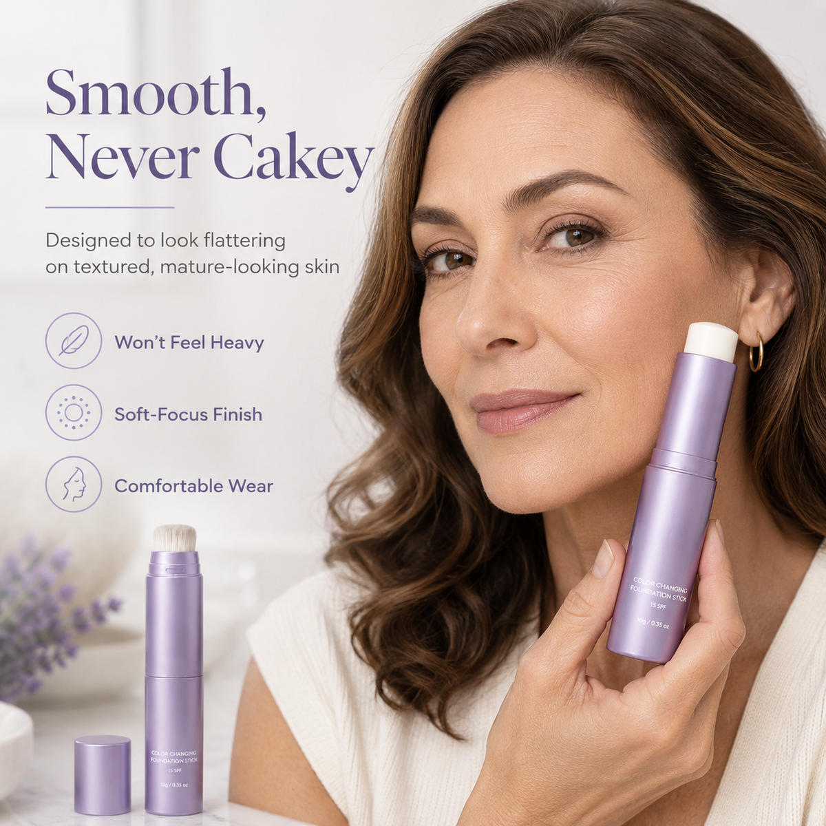 🔥Last Day - Buy 1 Get 1 Free🔥2-in-1  Changing Foundation Stick - The stick that makes mature skin glow again