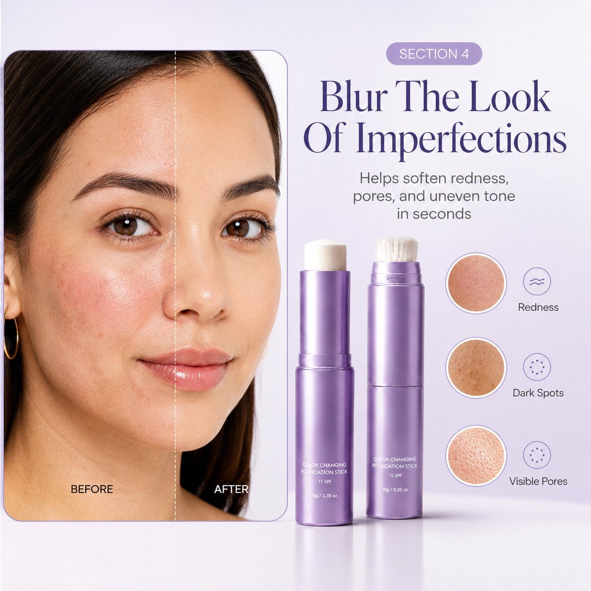 🔥Last Day - Buy 1 Get 1 Free🔥2-in-1  Changing Foundation Stick - The stick that makes mature skin glow again