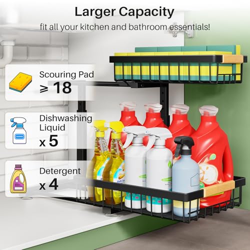 2-Tier Pull-Out Under-Sink Organizer — 2 Pack — product image 3 of 6