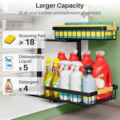 2-Tier Pull-Out Under-Sink Organizer — 2 Pack — product image 3 of 6