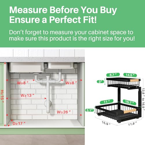 2-Tier Pull-Out Under-Sink Organizer — 2 Pack — product image 2 of 6