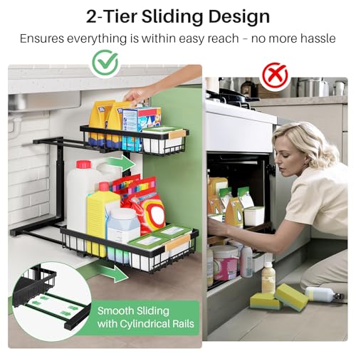 2-Tier Pull-Out Under-Sink Organizer — 2 Pack — product image 6 of 6