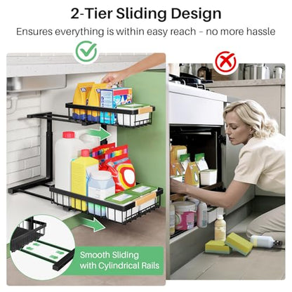 2-Tier Pull-Out Under-Sink Organizer — 2 Pack — product image 6 of 6