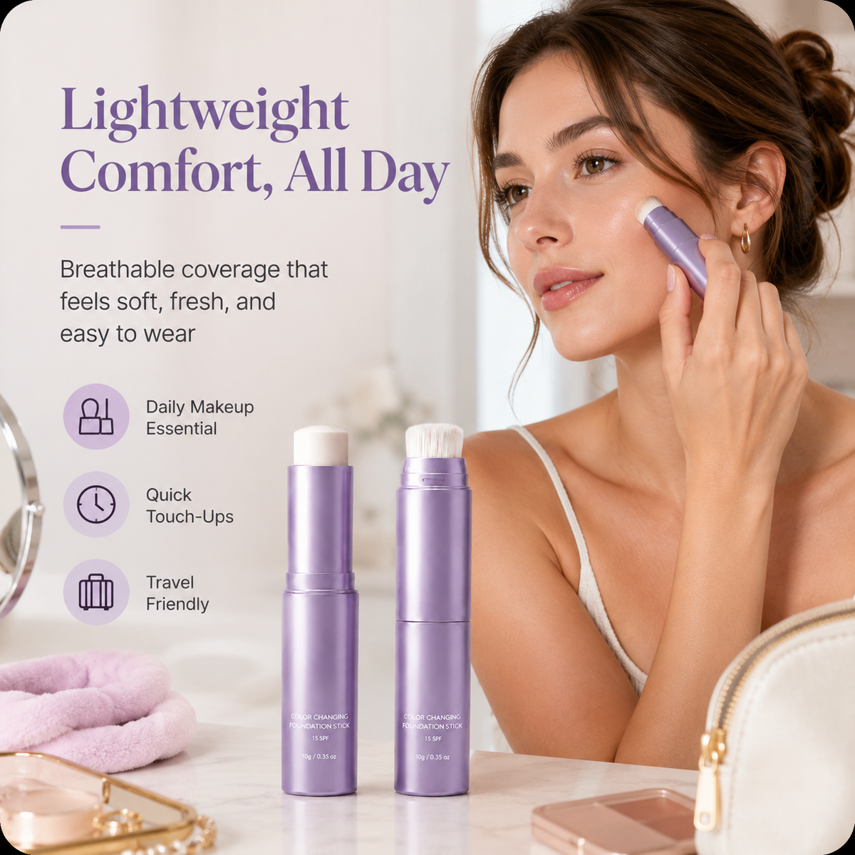 🔥Last Day - Buy 1 Get 1 Free🔥2-in-1  Changing Foundation Stick - The stick that makes mature skin glow again