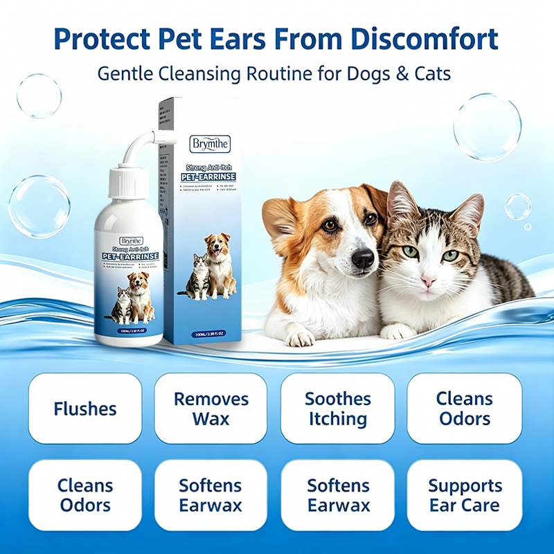 Gentle Pet Ear Wash | Odor-Free Cleaning for Dogs & Cats🐾