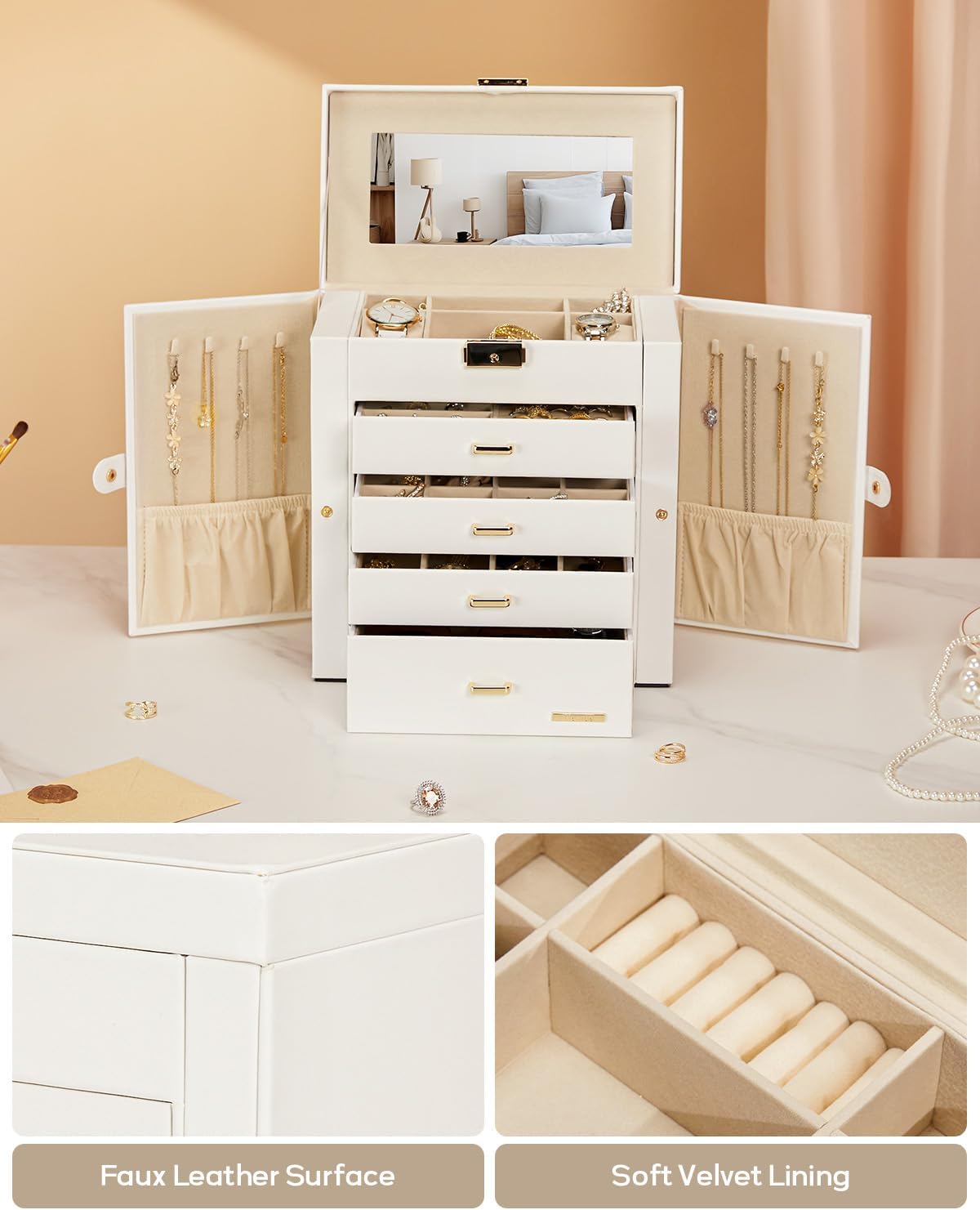 5-Layer Locking Jewelry & Watch Organizer — product image 6 of 6