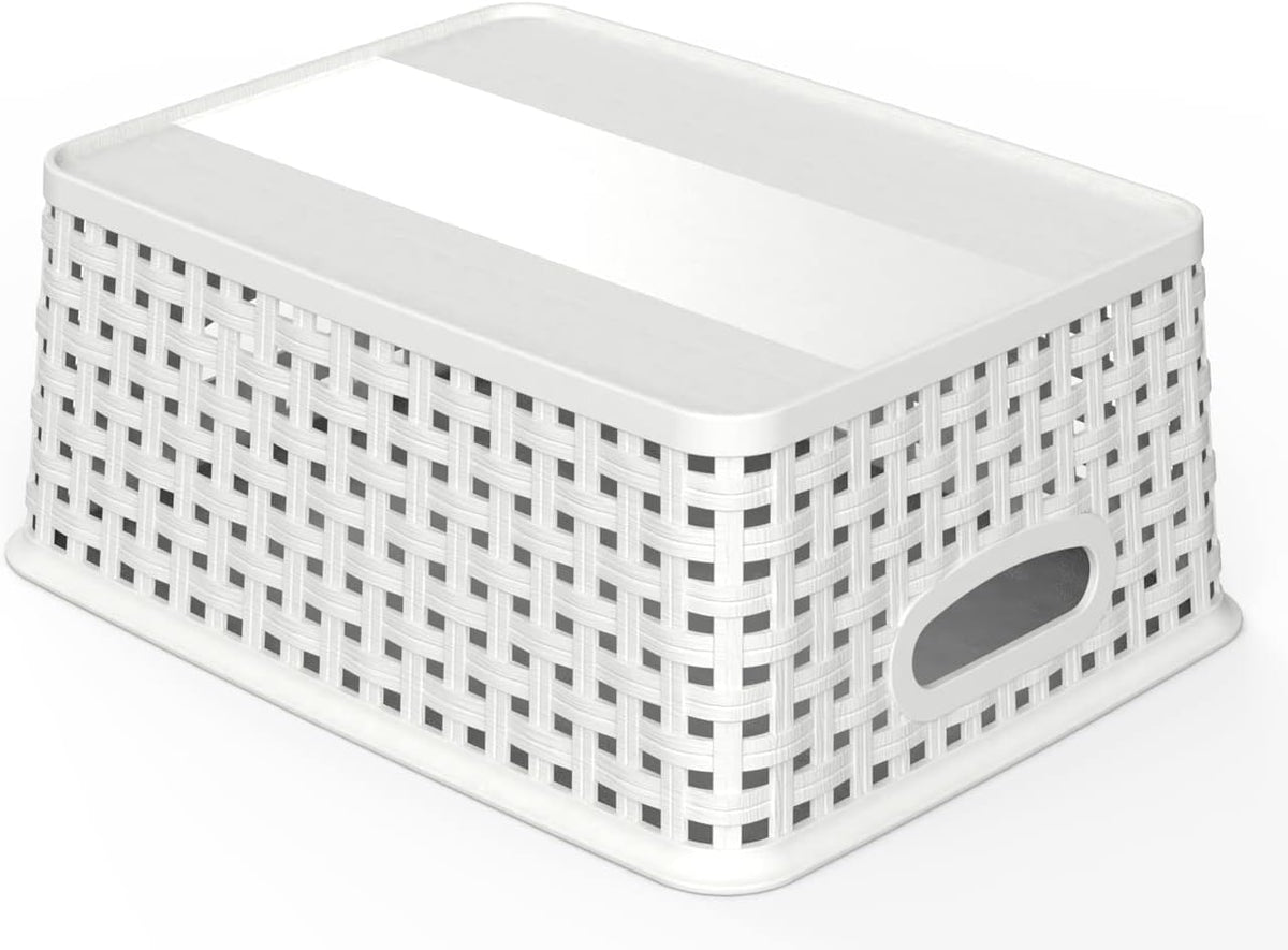 6-Pack Woven-Style Plastic Storage Baskets — product image 3 of 6