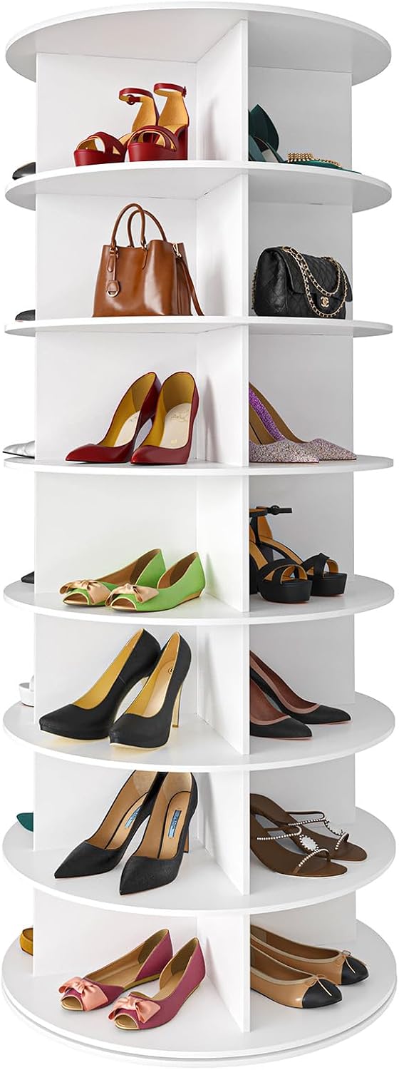 7-Tier 360° Rotating Shoe Rack Tower