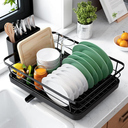Compact Stainless-Steel Dish Drying Rack — product image 1 of 6