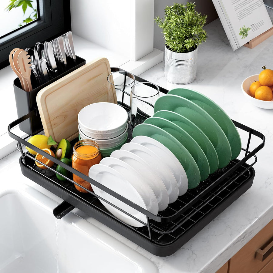 Compact Stainless-Steel Dish Drying Rack
