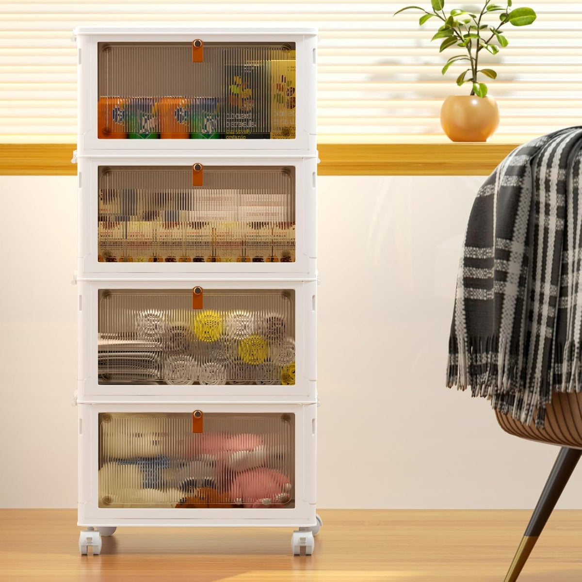 4-Tier 92-Quart Folding Storage Bin Tower — product image 6 of 6