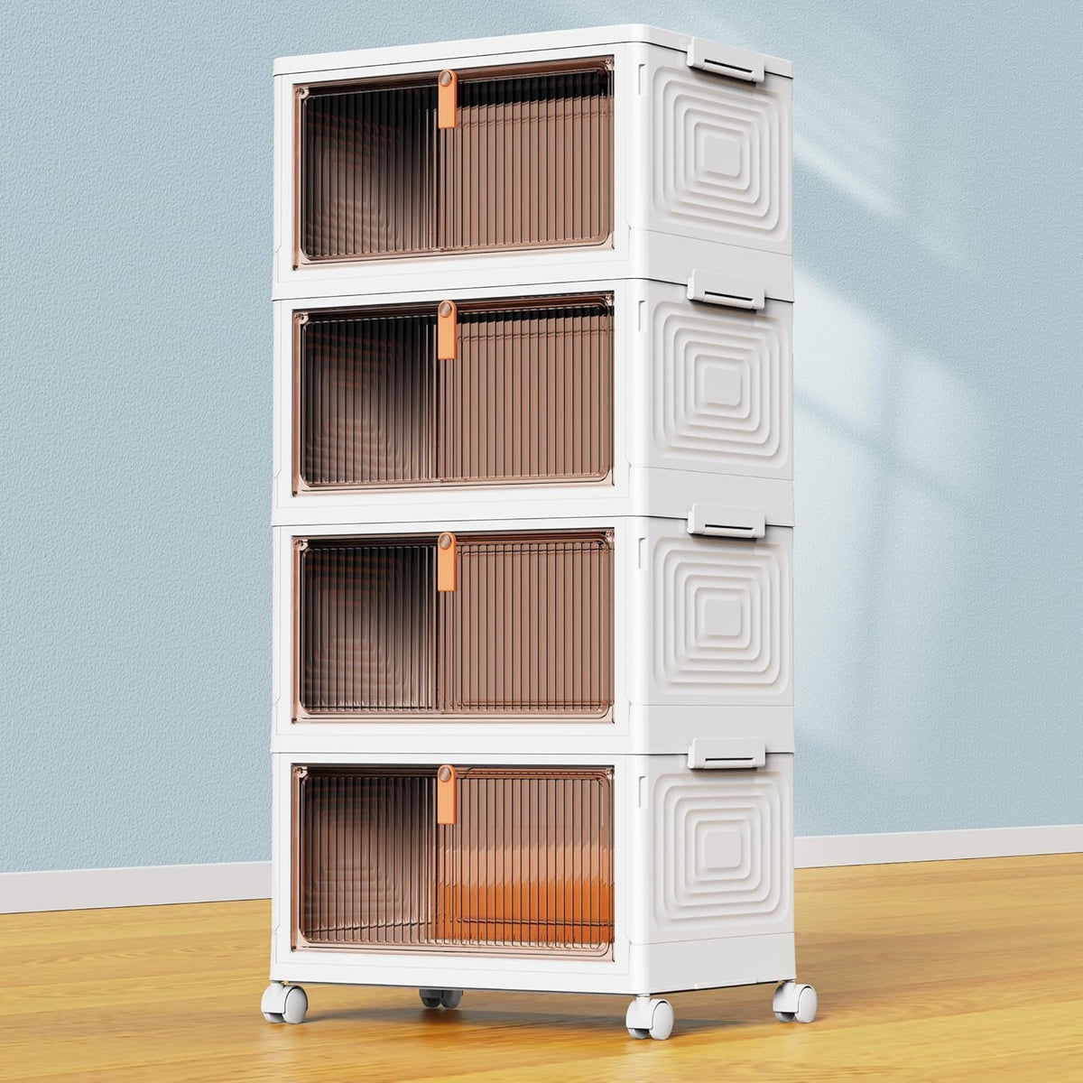 4-Tier 92-Quart Folding Storage Bin Tower — product image 1 of 6