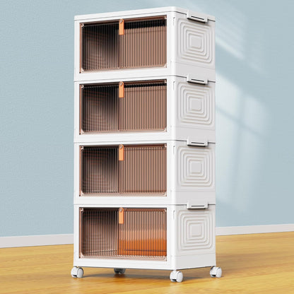 4-Tier 92-Quart Folding Storage Bin Tower — product image 1 of 6