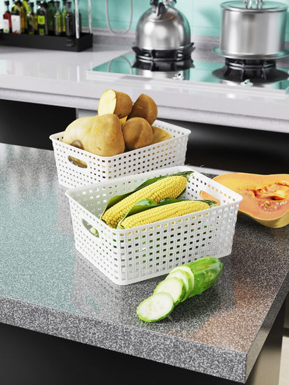 6-Pack Woven-Style Plastic Storage Baskets — product image 6 of 6