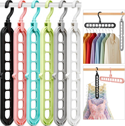 6-Pack 9-Hole Space-Saving Hangers — product image 1 of 6