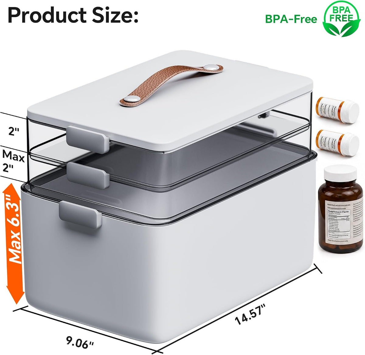 3-Tier Portable Medicine & First-Aid Organizer — product image 5 of 6