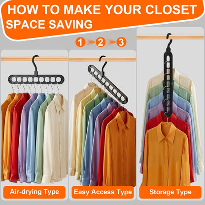 6-Pack 9-Hole Space-Saving Hangers — product image 5 of 6
