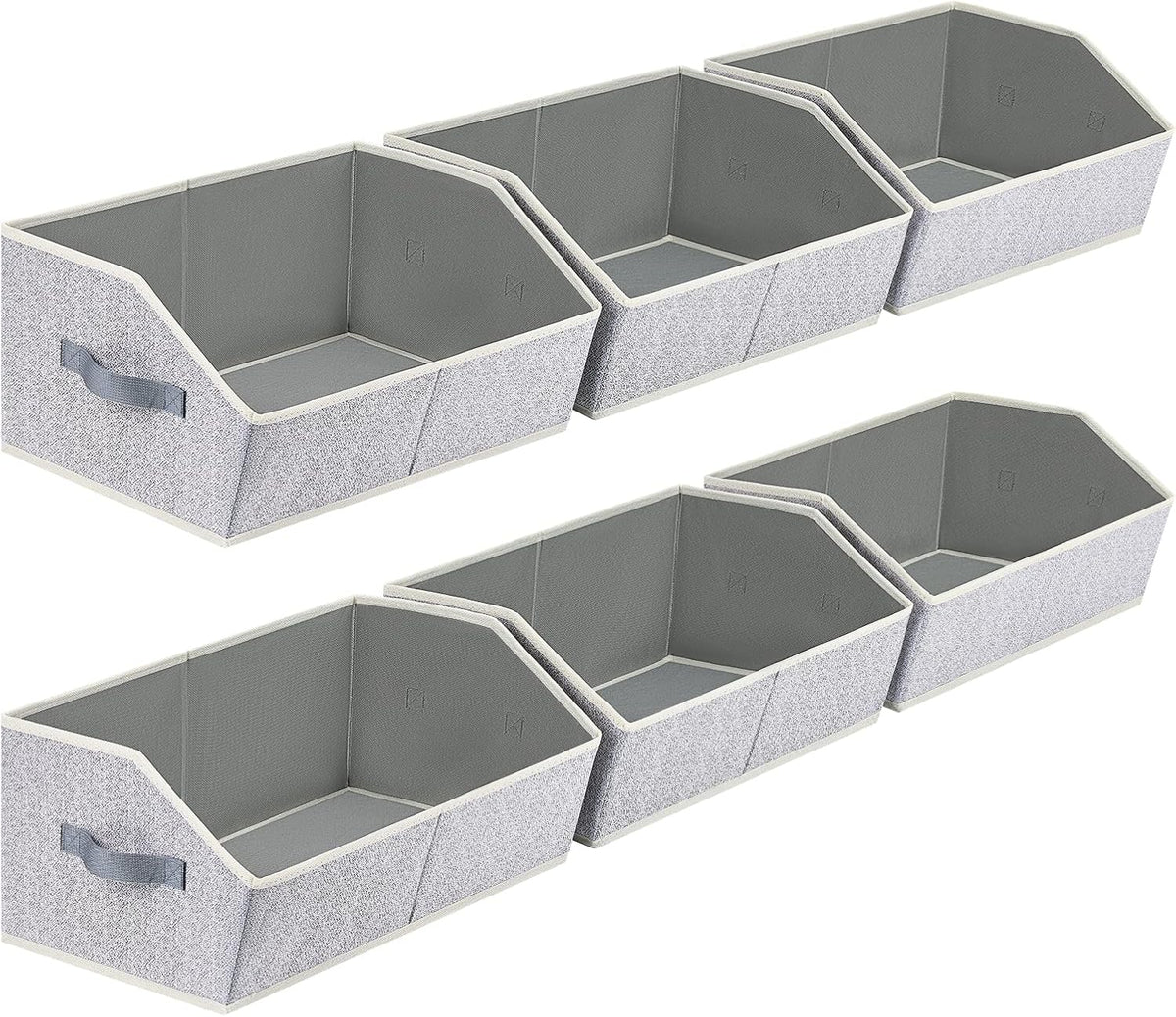 6-Pack Trapezoid Fabric Closet Bins — product image 1 of 6