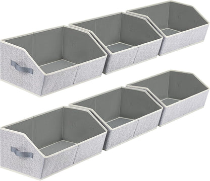 6-Pack Trapezoid Fabric Closet Bins — product image 1 of 6