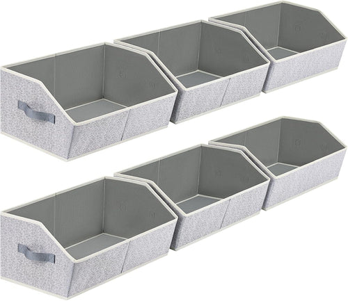 6-Pack Trapezoid Fabric Closet Bins — product image 1 of 6