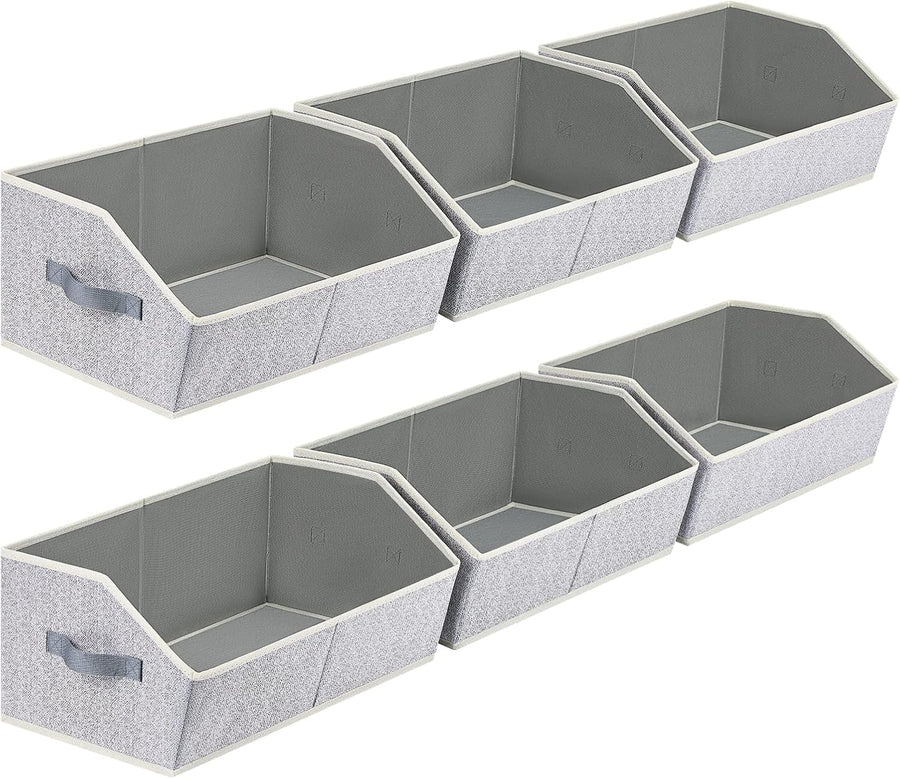 6-Pack Trapezoid Fabric Closet Bins