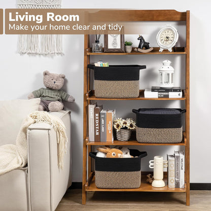 Woven Jute & Cotton Shelf Storage Basket — product image 2 of 6