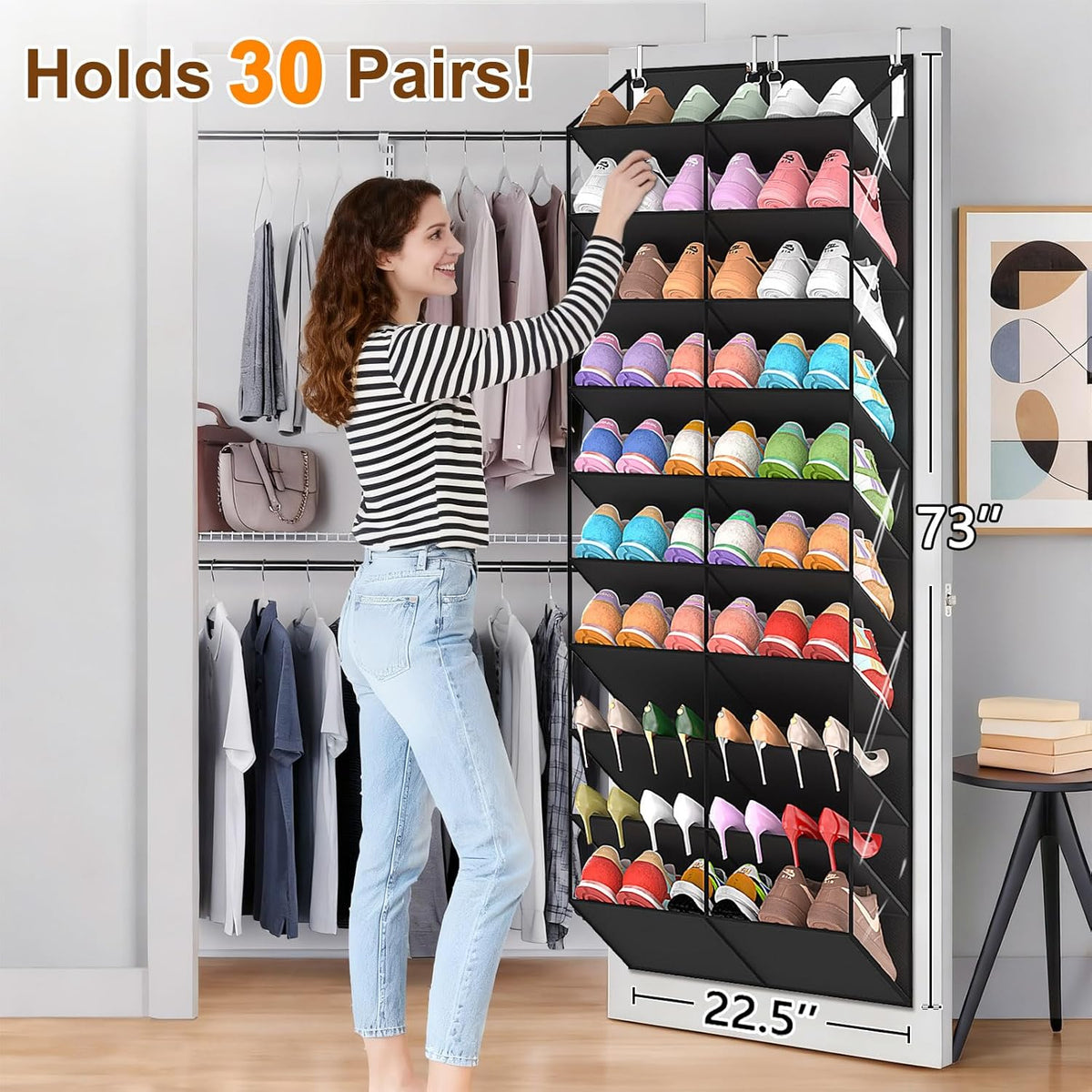 20–30 Pair Over-the-Door Shoe Organizer — product image 2 of 6