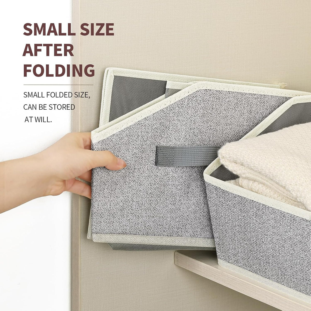 6-Pack Trapezoid Fabric Closet Bins — product image 6 of 6