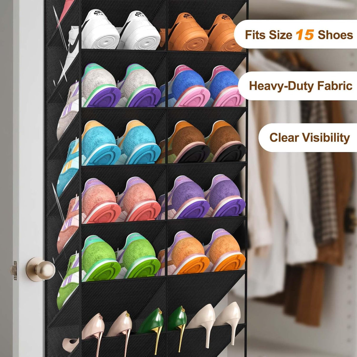 20–30 Pair Over-the-Door Shoe Organizer — product image 6 of 6