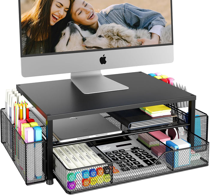 2-Tier Monitor Stand & Desk Organizer