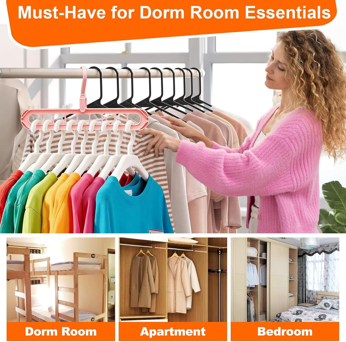 6-Pack 9-Hole Space-Saving Hangers — product image 6 of 6