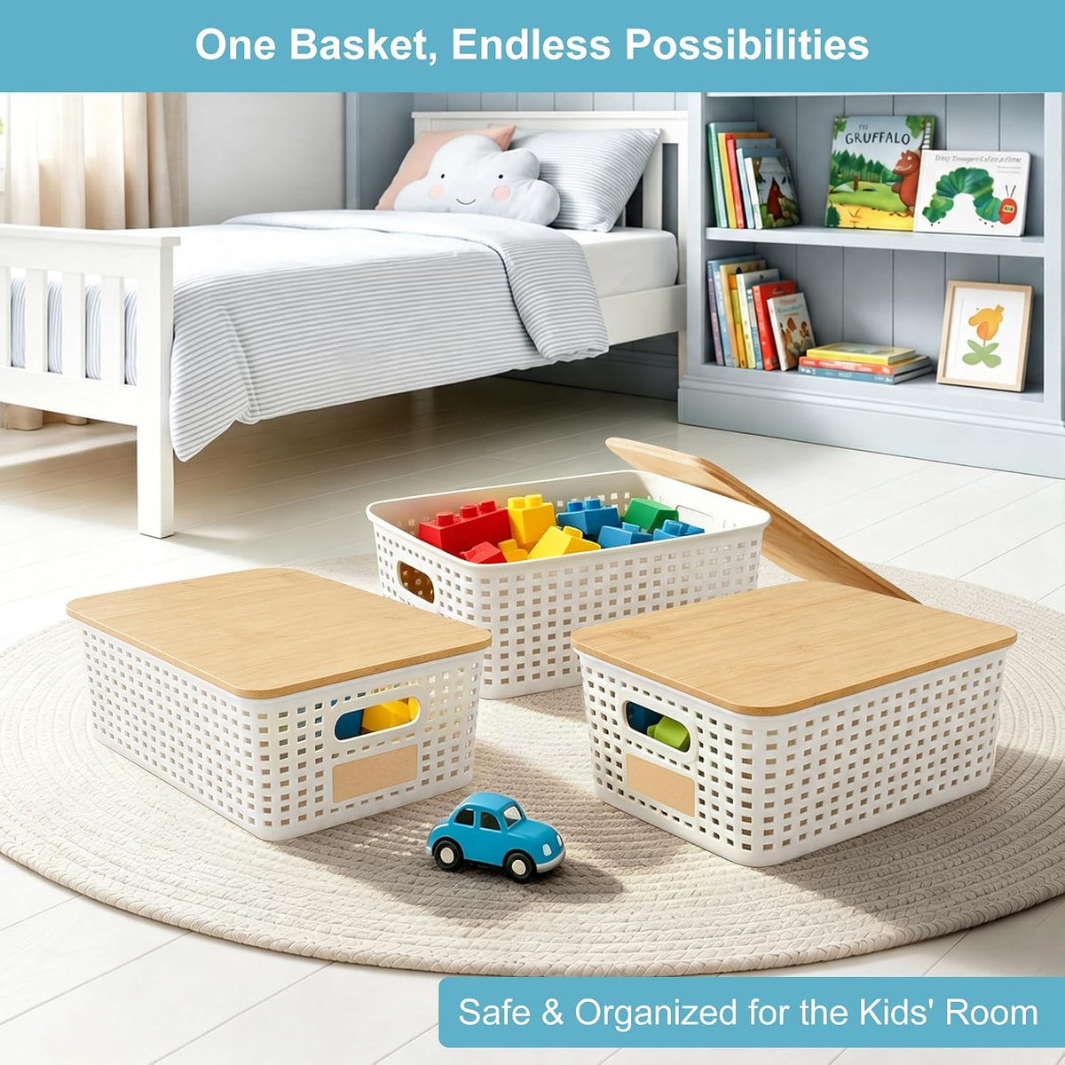6-Pack Storage Bins with Bamboo Lids — product image 4 of 6