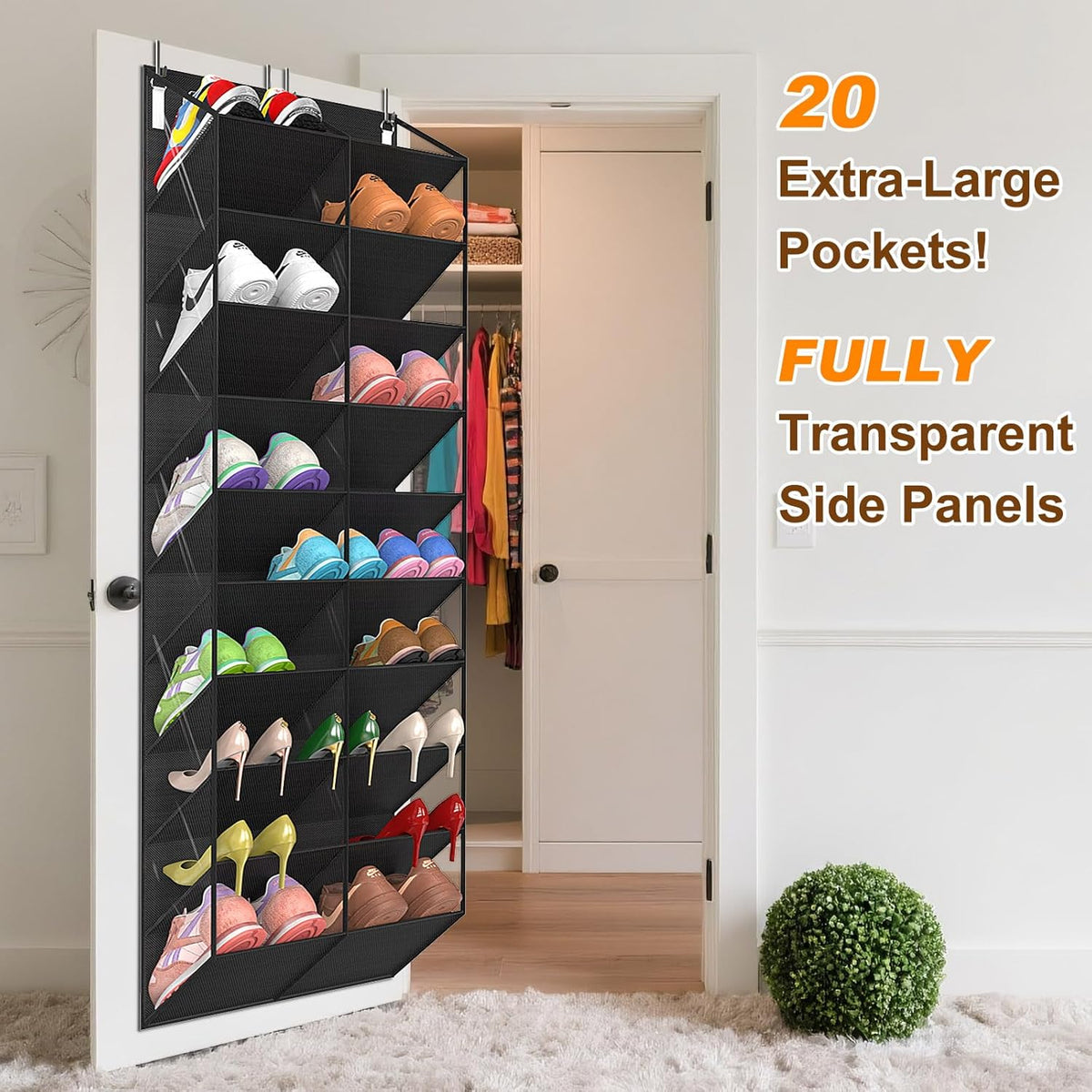 20–30 Pair Over-the-Door Shoe Organizer — product image 3 of 6