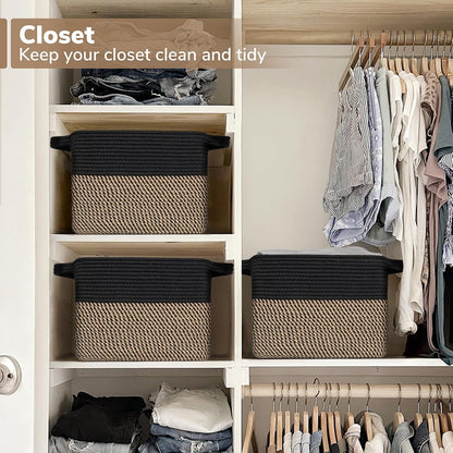 Woven Jute & Cotton Shelf Storage Basket — product image 6 of 6