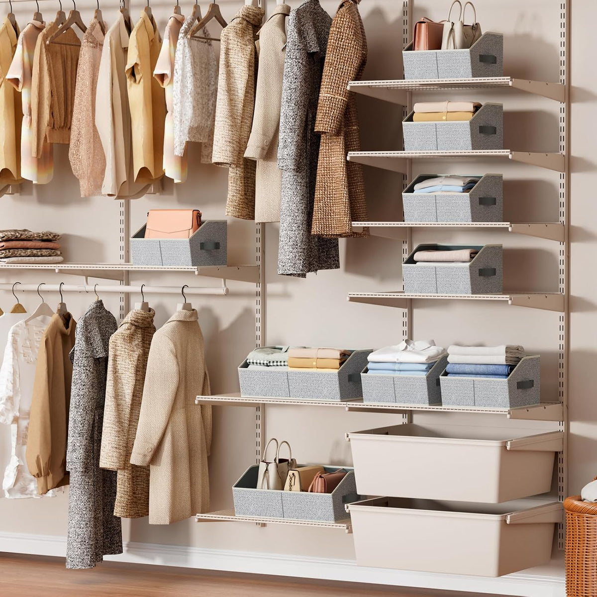 6-Pack Trapezoid Fabric Closet Bins — product image 2 of 6