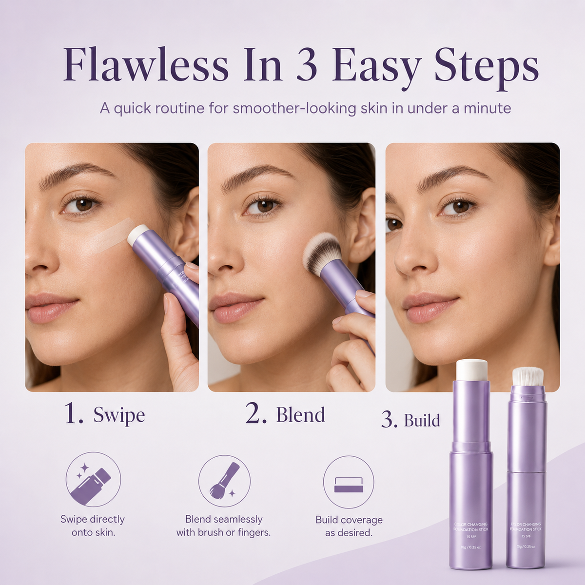🔥Last Day - Buy 1 Get 1 Free🔥2-in-1  Changing Foundation Stick - The stick that makes mature skin glow again