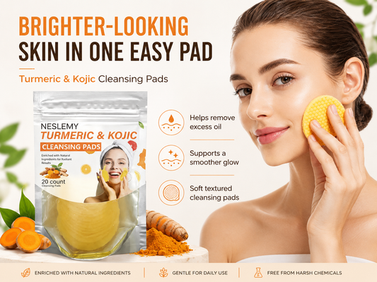 Turmeric & Kojic Acid Cleansing Pads, Gentle Deep Clean Soft Texture Facial Skincare Pads 20pcs🍯