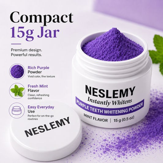 ⏰Buy 1 Get 1 Free – Last Day🔥NESLEMY Purple Teeth Whitening Powder
