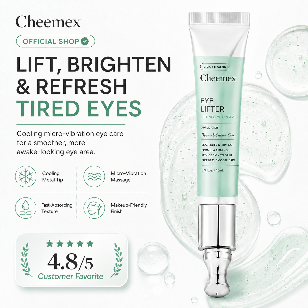 🔥Buy 1 Get 1 Free✨Cheemex PDRN Micro-Vibration Eye Cream