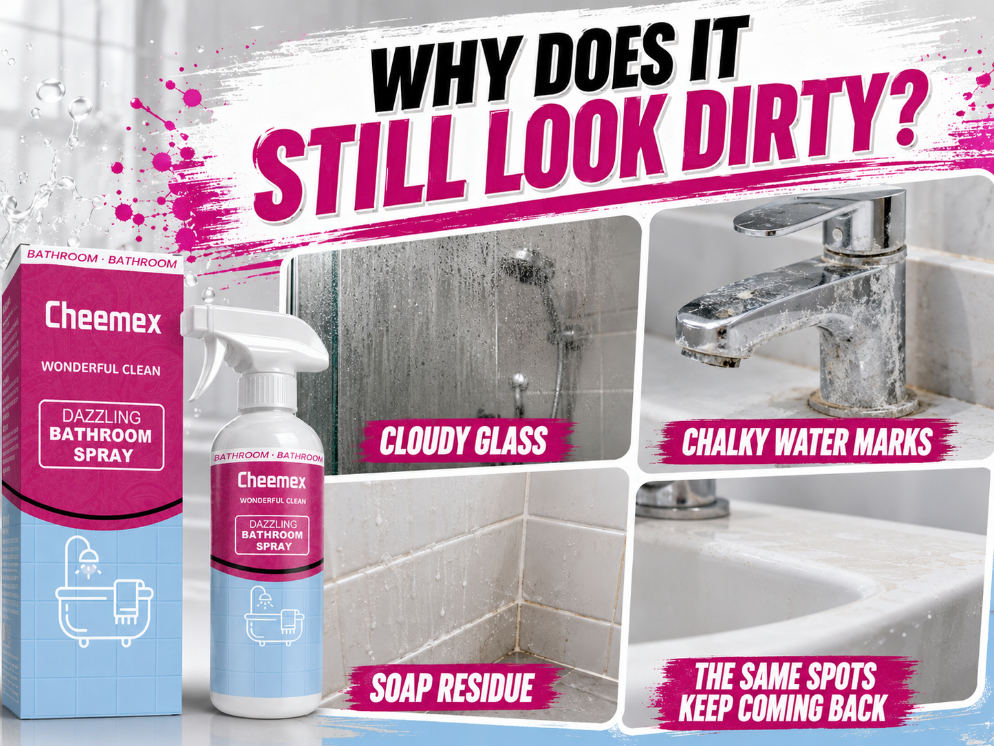 🔥 BUY 1 GET 1 FREE🔥Powerful Multi-functional Bathroom Cleaner Spray