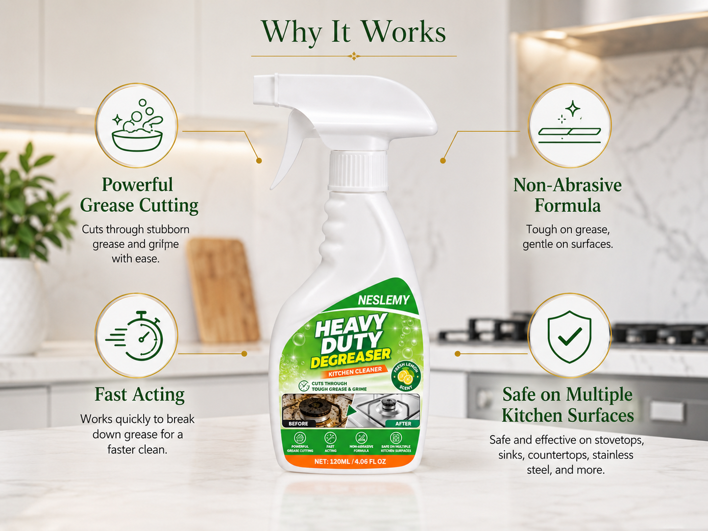 🥳SUMMER HOT SALE🥳💞50K+ SOLD!💥50% OFF! 👍🏻Heavy Duty Kitchen Degreaser Spray