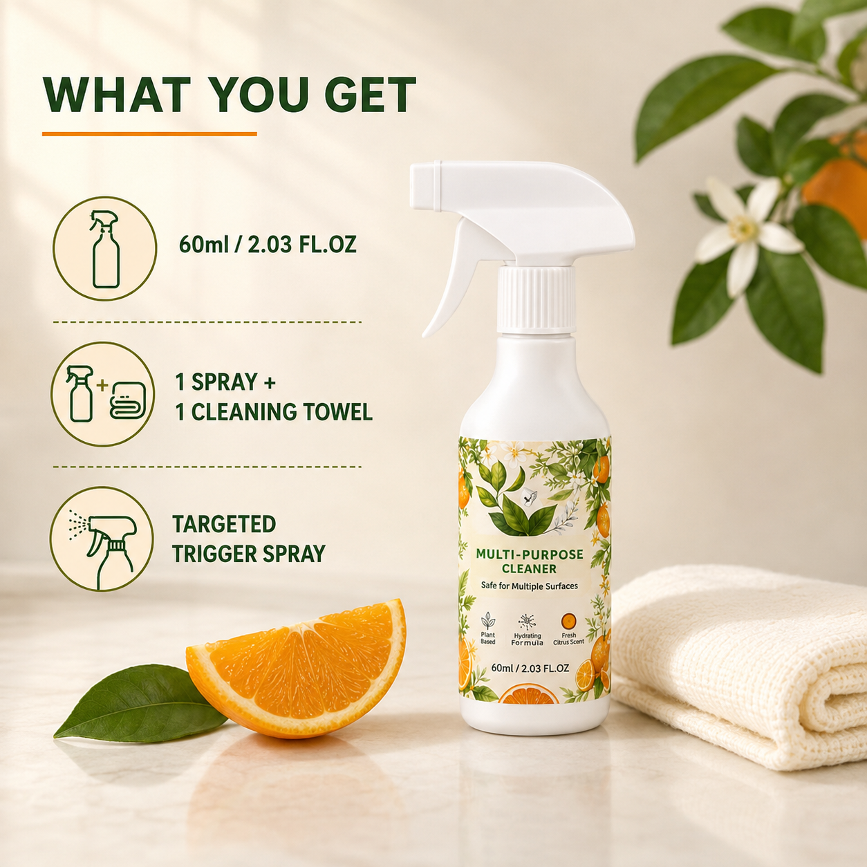 🧽Heavy Duty Kitchen Degreaser Spray – Powerful Grease Remover For Home Cleaning