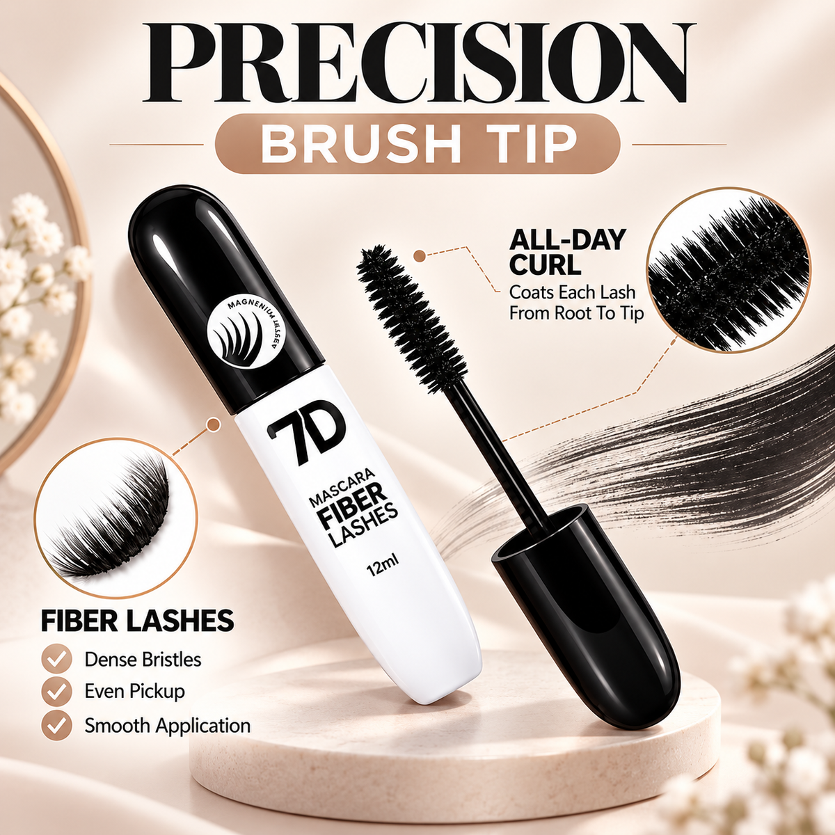 🎁 BUY 1 GET 1 FREE – Jaxvolt® 7D Silk Fiber Black Mascara | Length, Lift & Volume