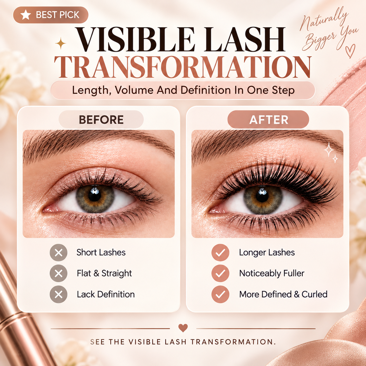 🎁 BUY 1 GET 1 FREE – Jaxvolt® 7D Silk Fiber Black Mascara | Length, Lift & Volume