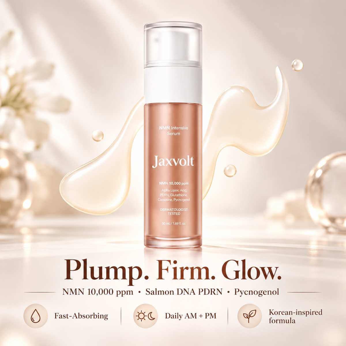 🎁 BUY 1 GET 1 FREE ✨ JAXVOLT® NMN + PDRN Serum | 10,000ppm NMN 🧬 Plumper, Firmer & Brighter-Looking Skin