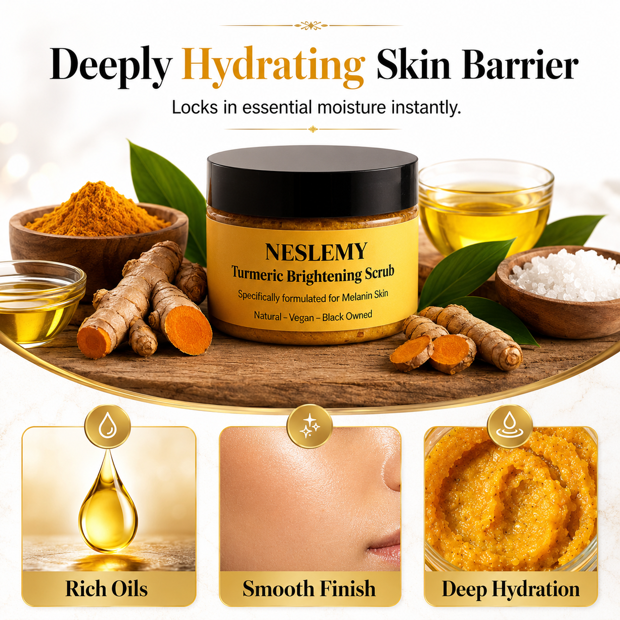 🔥Last Day - Buy 1 Get 1 Free✨Turmeric Exfoliating Body Scrub