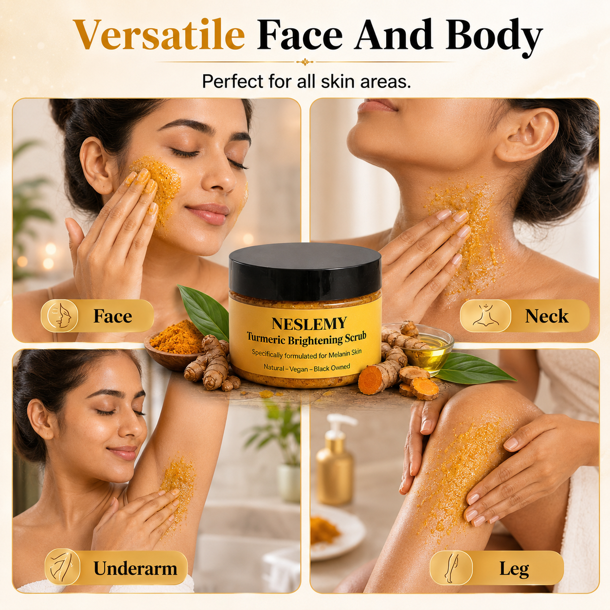 🔥Last Day - Buy 1 Get 1 Free✨Turmeric Exfoliating Body Scrub