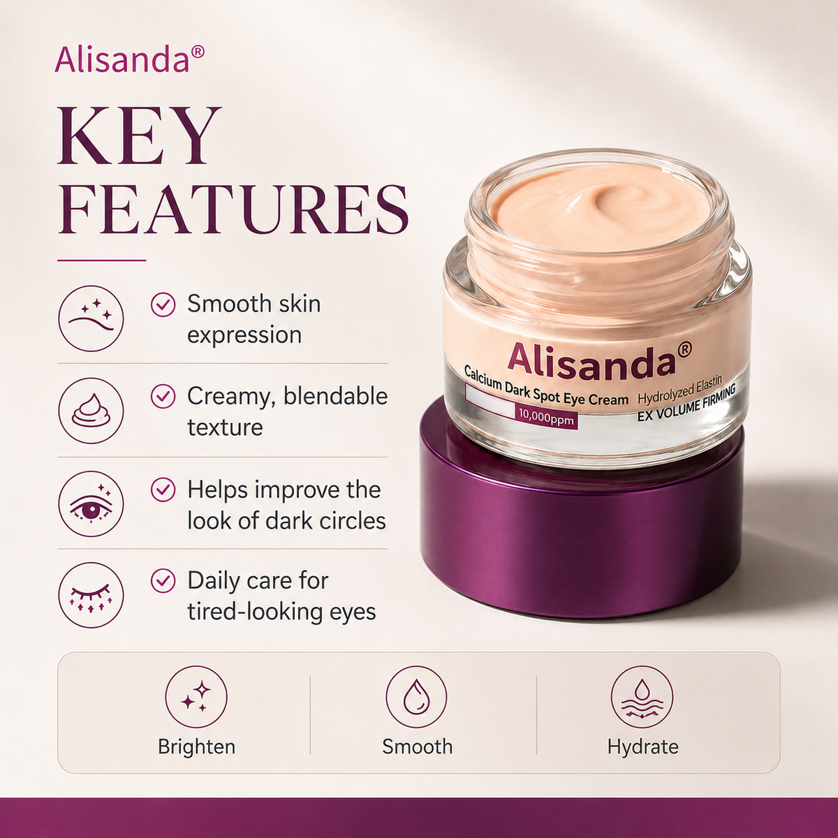 Korean Cosmetics✨Calcium Dark Spot Eye Cream | Dark Circle, Anti-aging, Sagging, Elasticity |